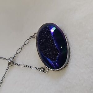 Royal Purple Drusy Quartz Necklace